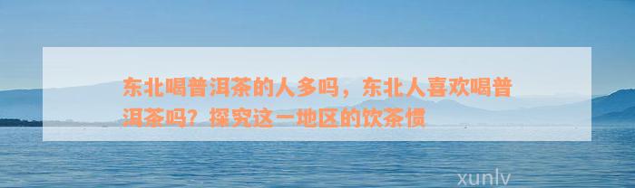 东北喝普洱茶的人多吗，东北人喜欢喝普洱茶吗？探究这一地区的饮茶惯