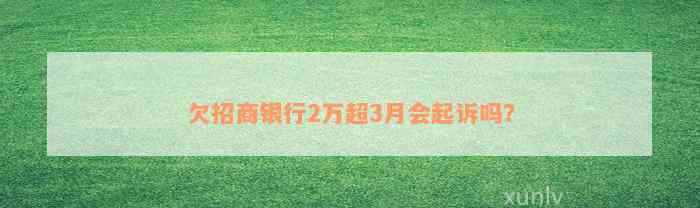 欠招商银行2万超3月会起诉吗？