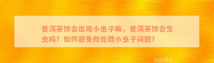 普洱茶饼会出现小虫子嘛，普洱茶饼会生虫吗？如何避免和处理小虫子问题？