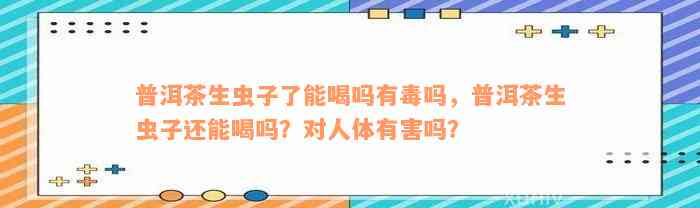 普洱茶生虫子了能喝吗有毒吗，普洱茶生虫子还能喝吗？对人体有害吗？