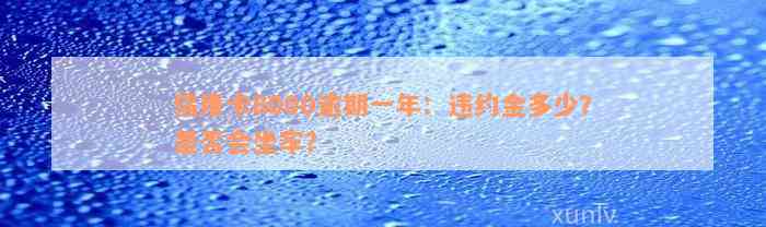 信用卡8000逾期一年：违约金多少？是否会坐牢？