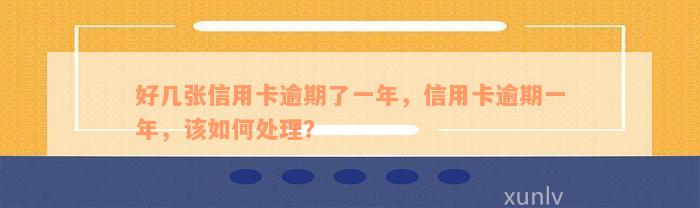 好几张信用卡逾期了一年，信用卡逾期一年，该如何处理？