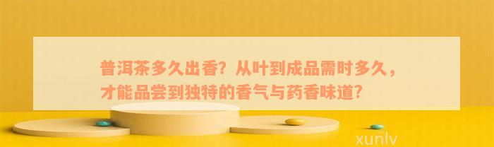 普洱茶多久出香？从叶到成品需时多久，才能品尝到独特的香气与药香味道?