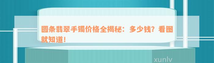 圆条翡翠手镯价格全揭秘：多少钱？看图就知道！