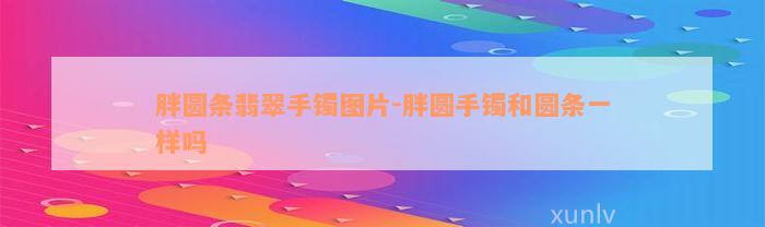 胖圆条翡翠手镯图片-胖圆手镯和圆条一样吗