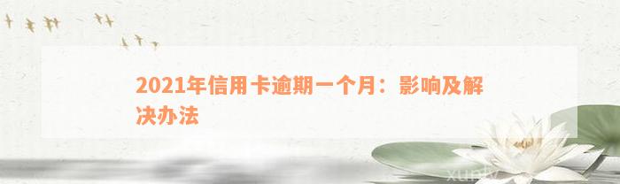 2021年信用卡逾期一个月：影响及解决办法