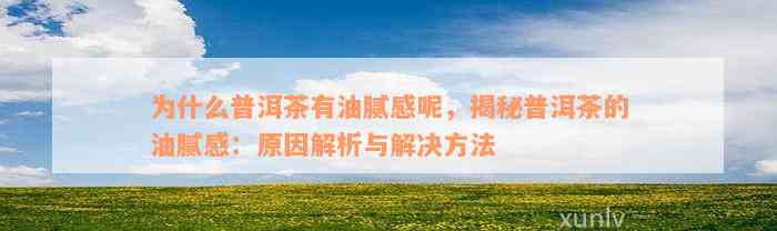 为什么普洱茶有油腻感呢，揭秘普洱茶的油腻感：原因解析与解决方法