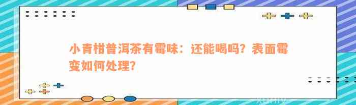 小青柑普洱茶有霉味：还能喝吗？表面霉变如何处理？