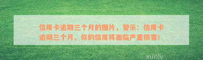 信用卡逾期三个月的图片，警示：信用卡逾期三个月，你的信用将面临严重损害！