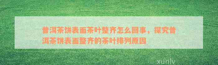 普洱茶饼表面茶叶整齐怎么回事，探究普洱茶饼表面整齐的茶叶排列原因