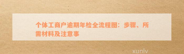 个体工商户逾期年检全流程图：步骤、所需材料及注意事