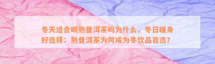 冬天适合喝熟普洱茶吗为什么，冬日暖身好选择：熟普洱茶为何成为冬饮品首选？