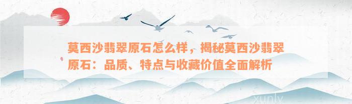 莫西沙翡翠原石怎么样，揭秘莫西沙翡翠原石：品质、特点与收藏价值全面解析