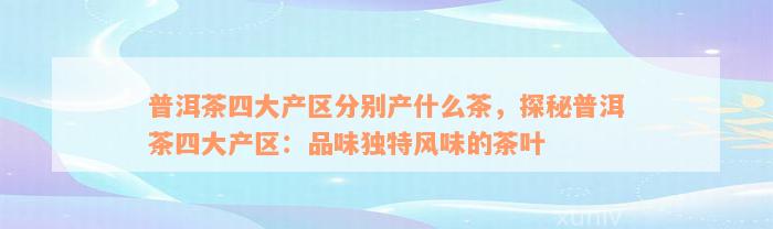 普洱茶四大产区分别产什么茶，探秘普洱茶四大产区：品味独特风味的茶叶