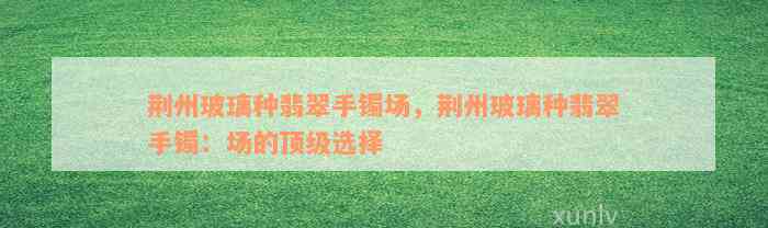 荆州玻璃种翡翠手镯场，荆州玻璃种翡翠手镯：场的顶级选择