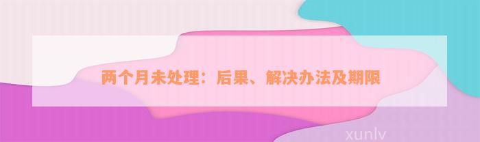 两个月未处理：后果、解决办法及期限