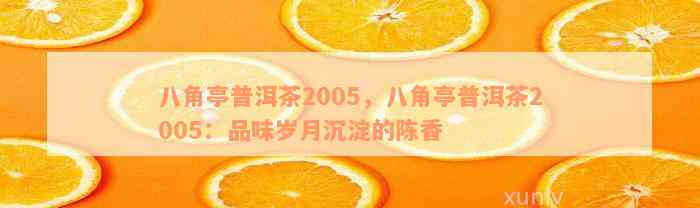 八角亭普洱茶2005，八角亭普洱茶2005：品味岁月沉淀的陈香