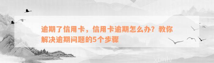 逾期了信用卡，信用卡逾期怎么办？教你解决逾期问题的5个步骤