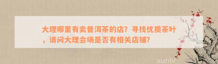 大理哪里有卖普洱茶的店？寻找优质茶叶，请问大理会场是否有相关店铺？