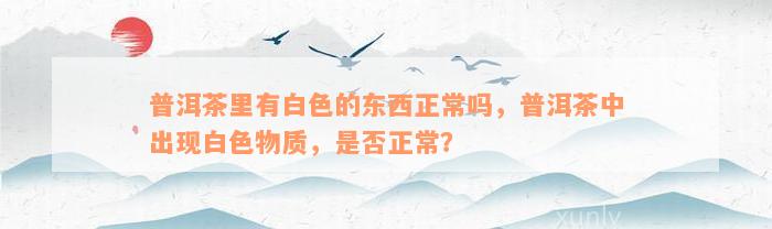 普洱茶里有白色的东西正常吗，普洱茶中出现白色物质，是否正常？