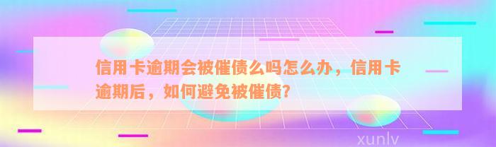 信用卡逾期会被催债么吗怎么办，信用卡逾期后，如何避免被催债？