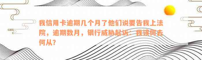 我信用卡逾期几个月了他们说要告我上法院，逾期数月，银行威胁起诉：我该何去何从？