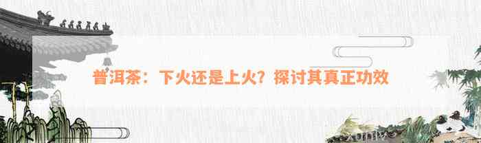 普洱茶：下火还是上火？探讨其真正功效