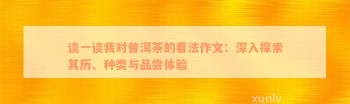 谈一谈我对普洱茶的看法作文：深入探索其历、种类与品尝体验