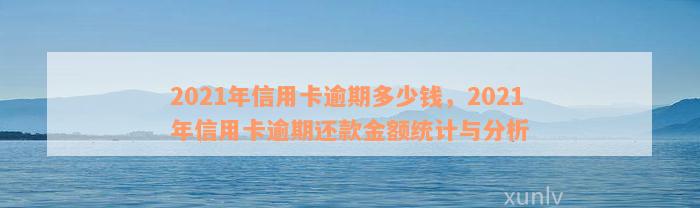 2021年信用卡逾期多少钱，2021年信用卡逾期还款金额统计与分析