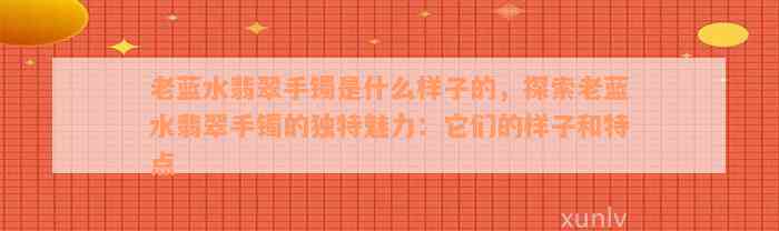 老蓝水翡翠手镯是什么样子的，探索老蓝水翡翠手镯的独特魅力：它们的样子和特点