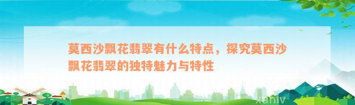 莫西沙飘花翡翠有什么特点，探究莫西沙飘花翡翠的独特魅力与特性