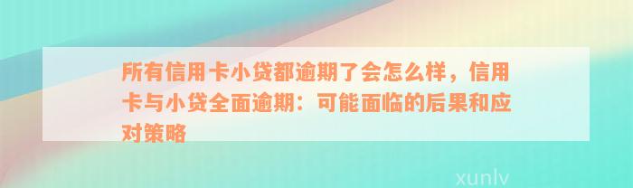 所有信用卡小贷都逾期了会怎么样，信用卡与小贷全面逾期：可能面临的后果和应对策略