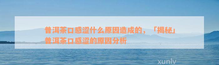 普洱茶口感涩什么原因造成的，「揭秘」普洱茶口感涩的原因分析