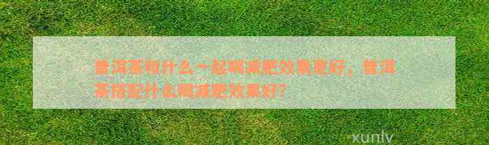 普洱茶和什么一起喝减肥效果更好，普洱茶搭配什么喝减肥效果好？