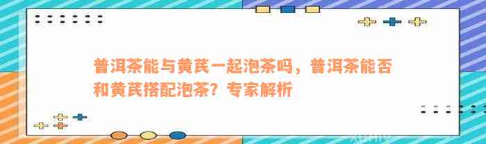 普洱茶能与黄芪一起泡茶吗，普洱茶能否和黄芪搭配泡茶？专家解析