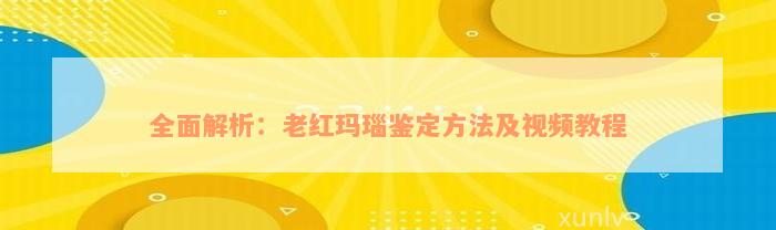 全面解析：老红玛瑙鉴定方法及视频教程