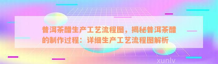 普洱茶醋生产工艺流程图，揭秘普洱茶醋的制作过程：详细生产工艺流程图解析