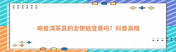 喝普洱茶真的会使脸变黑吗？科普真相