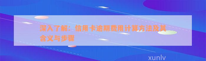 深入了解：信用卡逾期费用计算方法及其含义与步骤