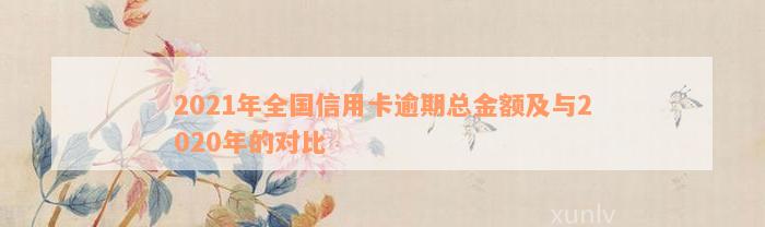 2021年全国信用卡逾期总金额及与2020年的对比