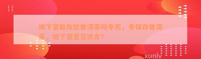 地下室能存放普洱茶吗冬天，冬保存普洱茶，地下室是否适合？