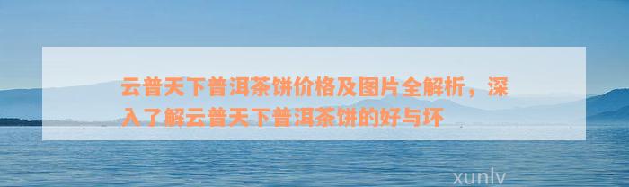 云普天下普洱茶饼价格及图片全解析，深入了解云普天下普洱茶饼的好与坏