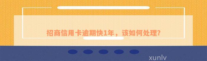 招商信用卡逾期快1年，该如何处理？