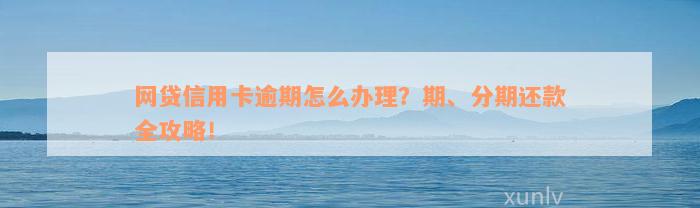 网贷信用卡逾期怎么办理？期、分期还款全攻略！