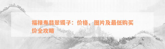 福禄寿翡翠镯子：价格、图片及最低购买价全攻略