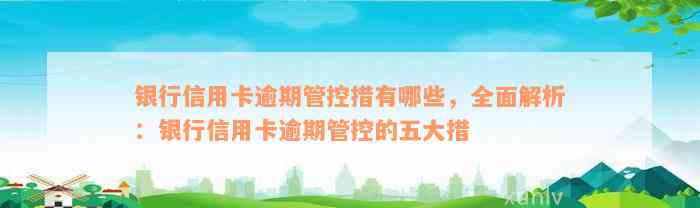 银行信用卡逾期管控措有哪些，全面解析：银行信用卡逾期管控的五大措