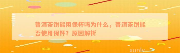 普洱茶饼能用保杯吗为什么，普洱茶饼能否使用保杯？原因解析