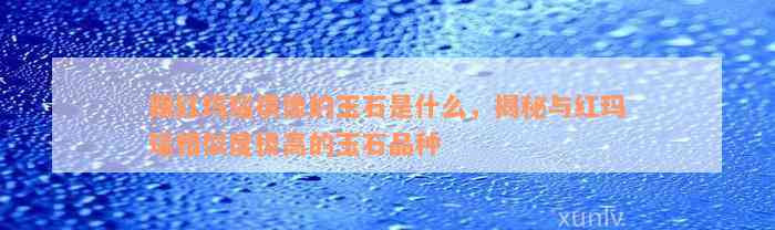 跟红玛瑙很像的玉石是什么，揭秘与红玛瑙相似度极高的玉石品种